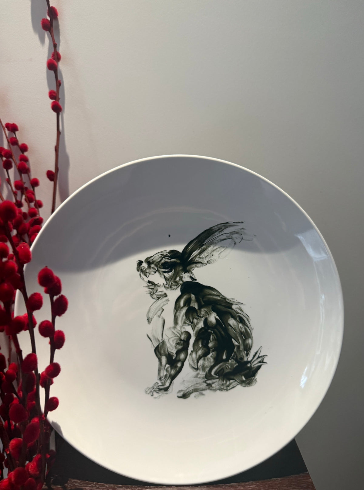 Bespoke Edible Table Art Commission by Henry Yuan – Custom Fruit Sauce Plate Painting for Fine Dining & Events